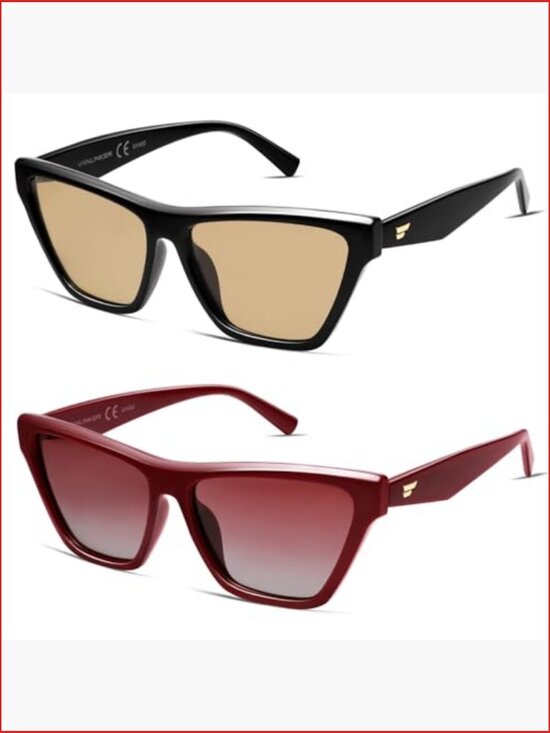 Retro Polarized Square Sunglasses with UV400 Protection main image 4